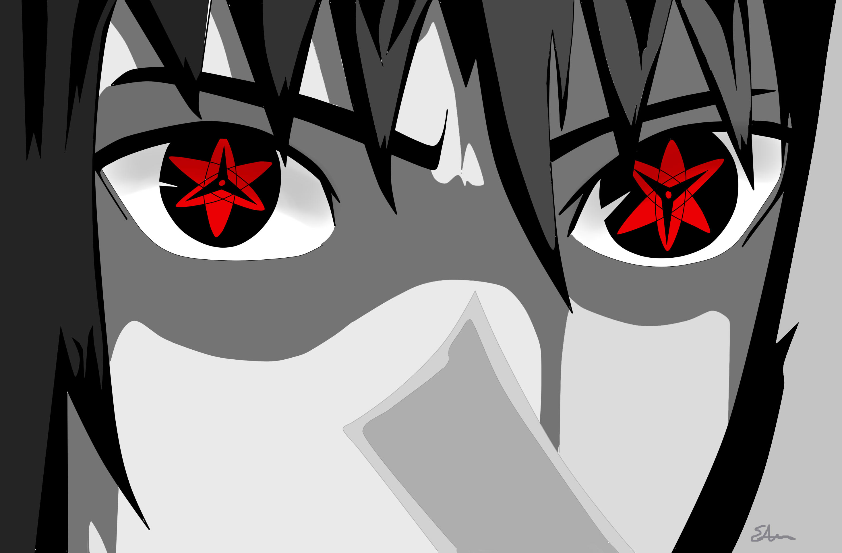 Sasuke Mangekyou Sharingan Hd Wallpaper Background Image