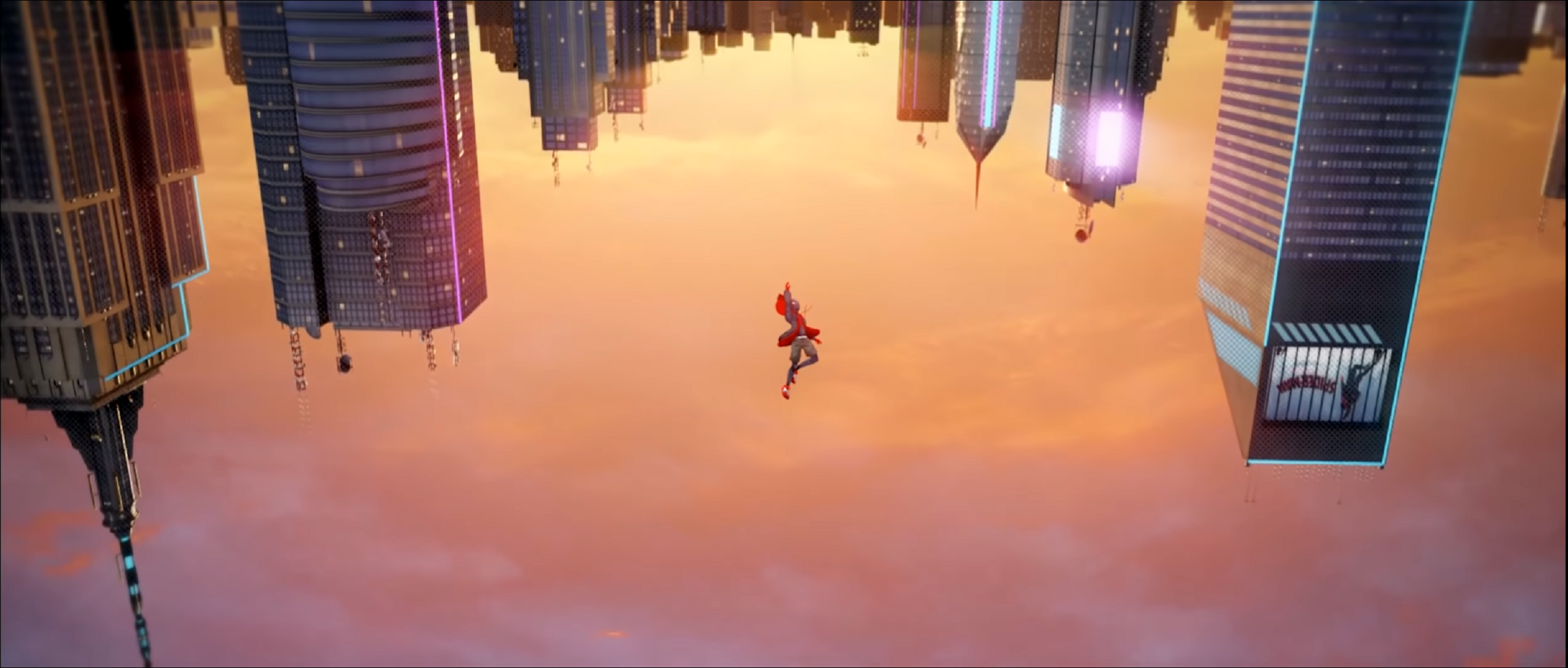 Miles Morales falling from SpiderMan Across the SpiderVerse 4K wallpaper  download