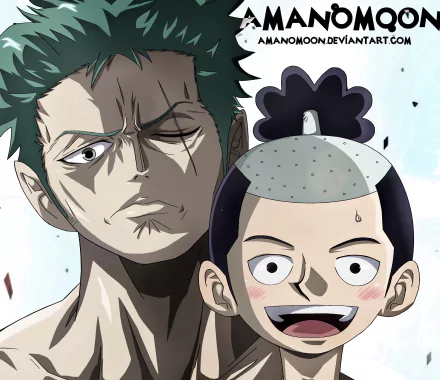 Roronoa Zoro Kozuki Momonosuke Anime One Piece HD Desktop Wallpaper | Background Image