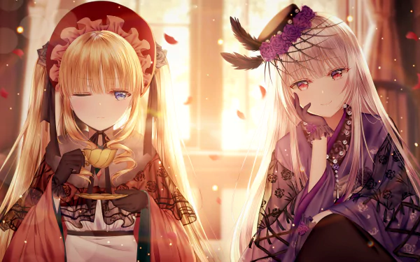 Suigintou (Rozen Maiden) Shinku (Rozen Maiden) Anime Rozen Maiden HD Desktop Wallpaper | Background Image