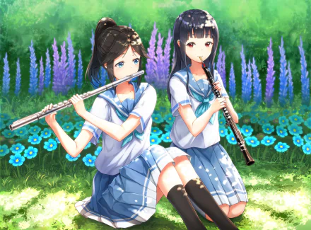 Mizore Yoroizuka Nozomi Kasaki Anime Sound! Euphonium HD Desktop Wallpaper | Background Image