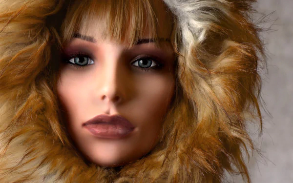  Doll wearing Fur Hood
