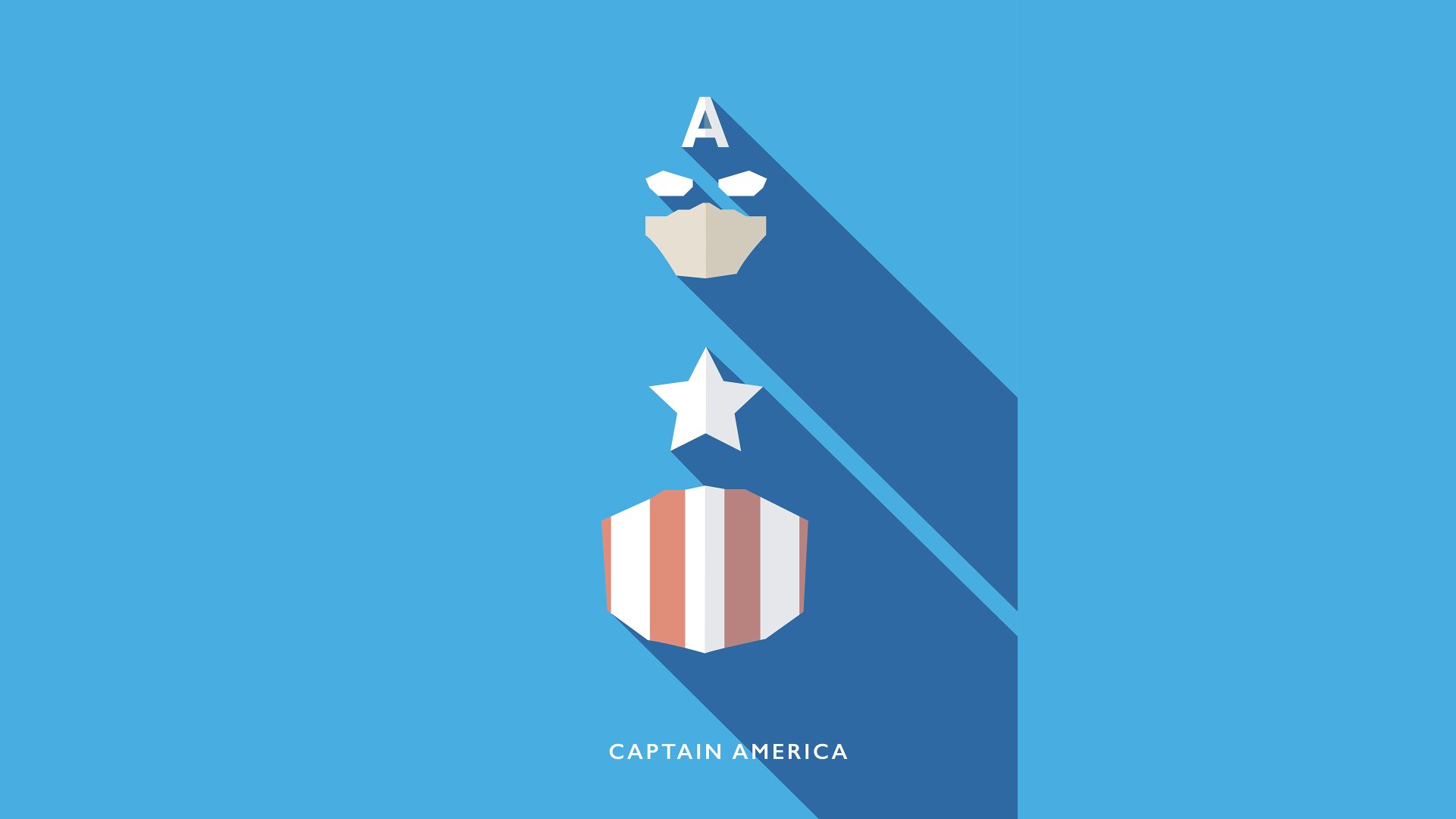 Download Minimalist Comic Captain America Minimalist Comic 4k Ultra HD Wallpaper by Jarno van der Geest