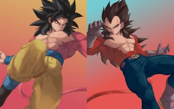 Goku and Vegeta SSJ Blue by ksuke