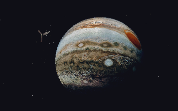 Artistic Pixel Art Jupiter HD Wallpaper | Background Image