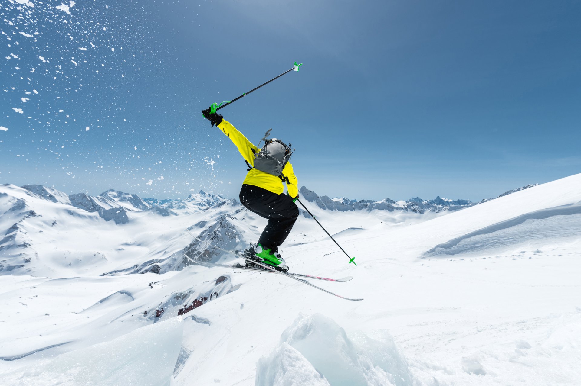 Download Winter Snow Mountain Skiing Sports 4k Ultra HD Wallpaper