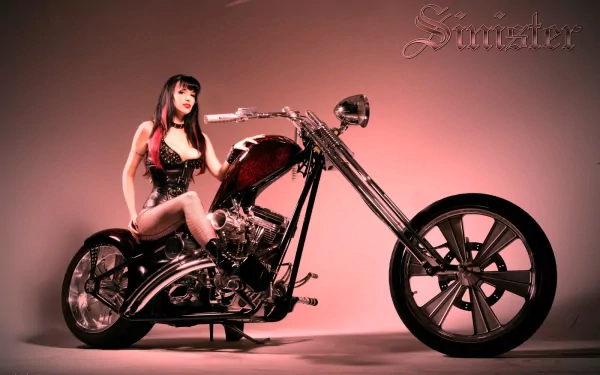 woman Girls & Motorcycles HD Desktop Wallpaper | Background Image