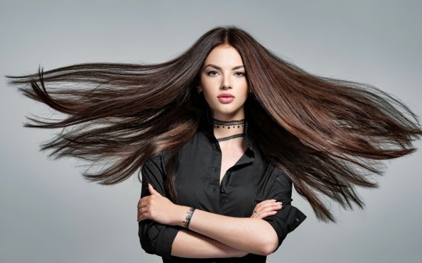 Women Model Long Hair Black Hair HD Wallpaper | Background Image