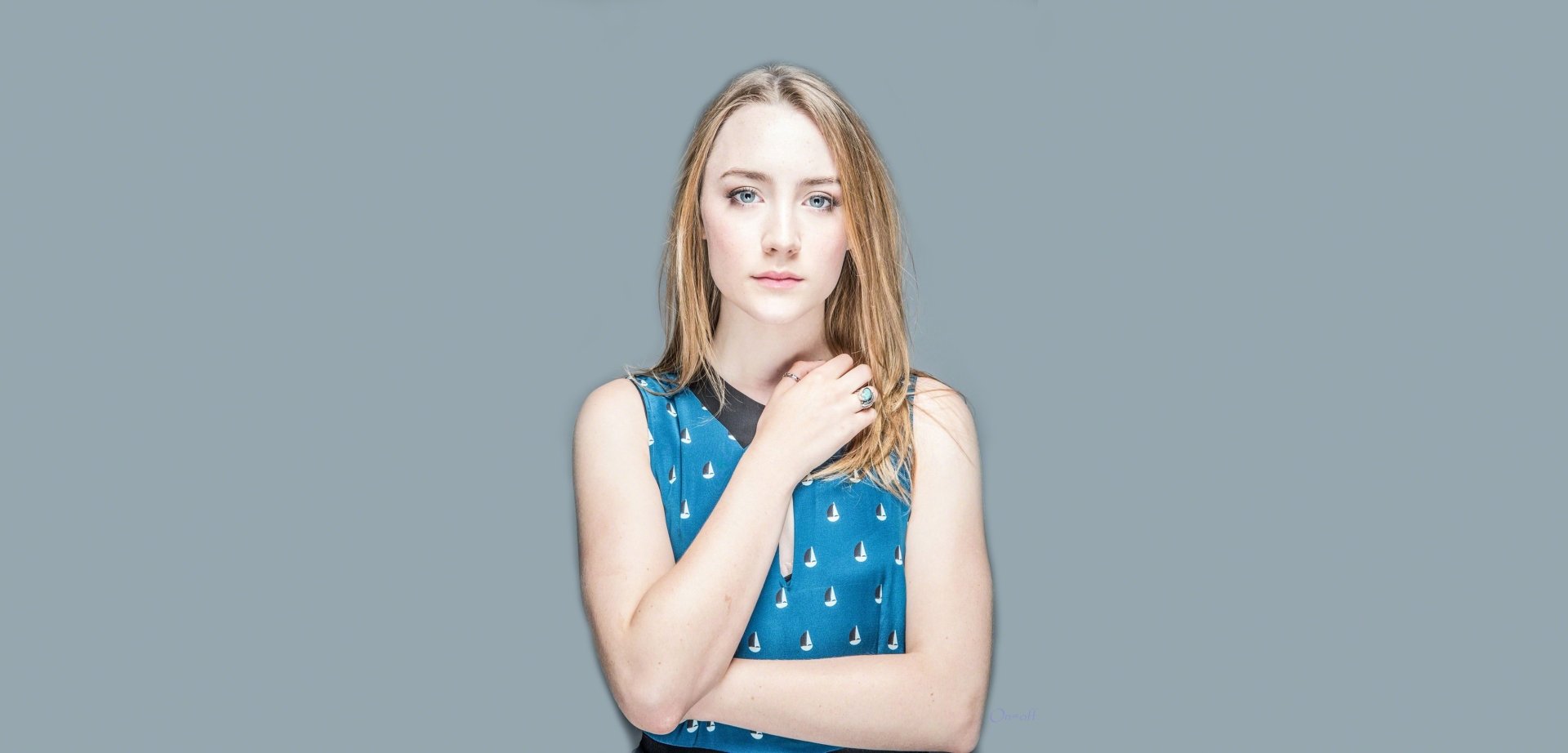 Download Blue Eyes Blonde Irish Actress Celebrity Saoirse Ronan HD Wallpaper
