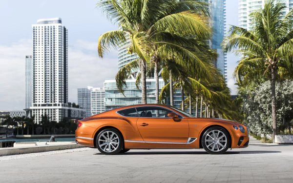 orange car car Bentley Bentley Continental vehicle Bentley Continental GT HD Desktop Wallpaper | Background Image